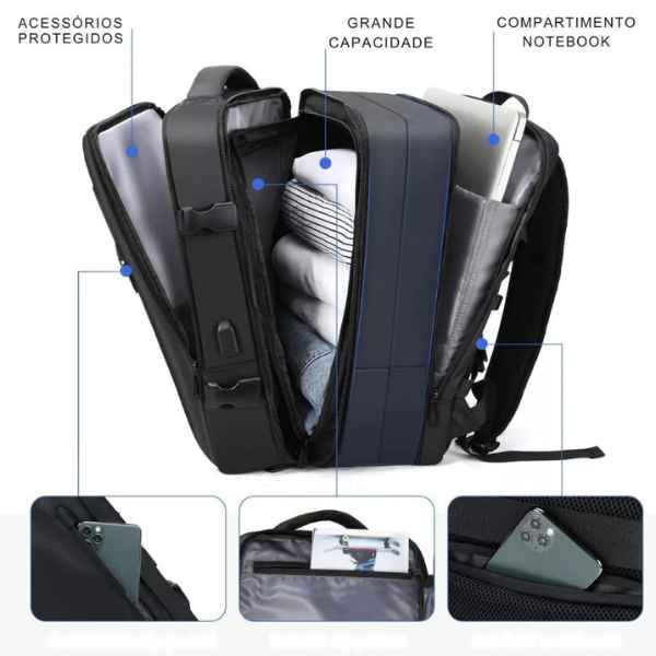Mochila de Viagem Expansível - Essential Bag