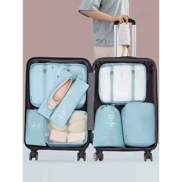 Kit 8 Bolsas Organizadoras para Mala de Viagem - Essential Bag