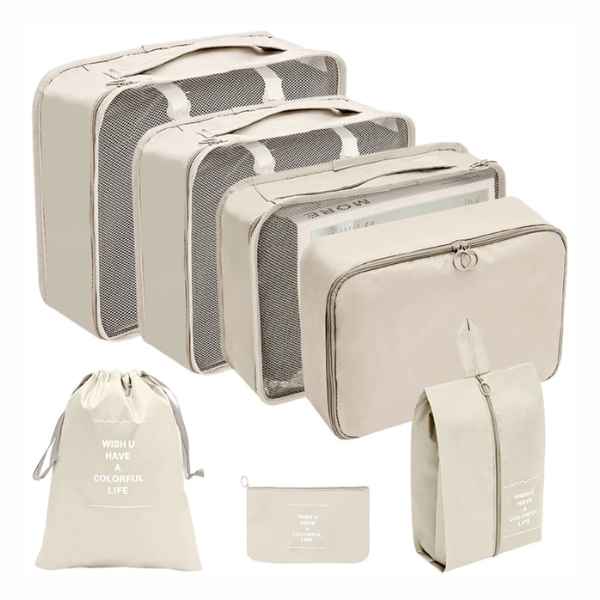 Kit 7 Bolsas Organizadoras para Mala de Viagem - Essential Bag