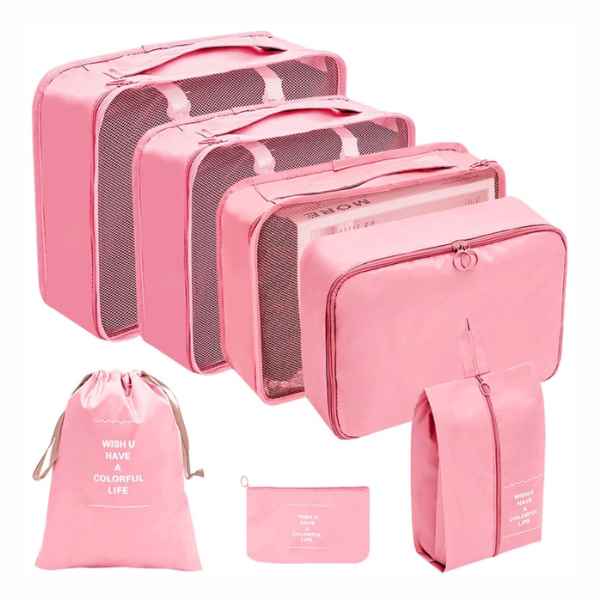 Kit 7 Bolsas Organizadoras para Mala de Viagem - Essential Bag