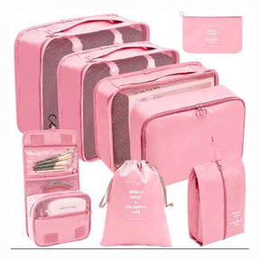 Kit 8 Bolsas Organizadoras para Mala de Viagem - Essential Bag