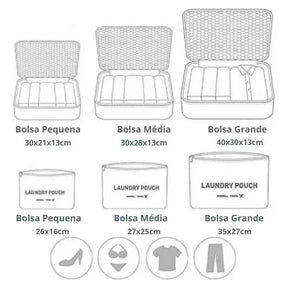 Kit 6 Bolsas Organizadoras (Compre 3 Leve 6) - Essential Bag